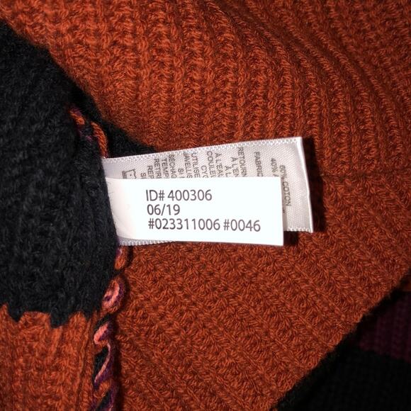 Express Preppy Academia Y2K Color Block Stripe Long Sleeve Sweater Small - Picture 9 of 9